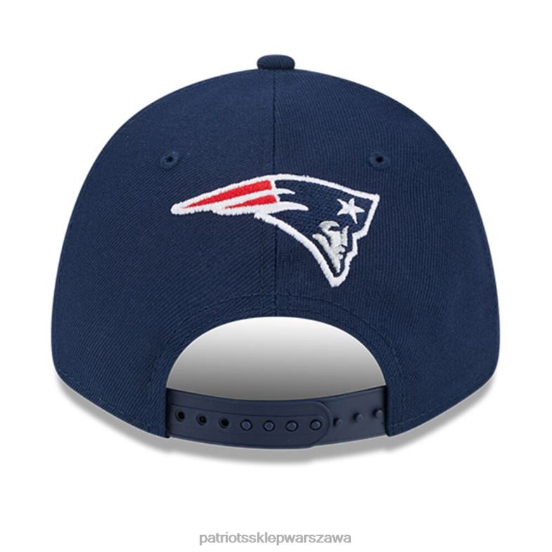 Patriots Jersey mężczyźni New Era Navy 2023 nfl draft 9forty regulowana czapka Akcesoria 6RBB225