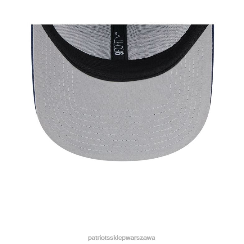 Patriots Jersey mężczyźni New Era Navy 2023 nfl draft 9forty regulowana czapka Akcesoria 6RBB225