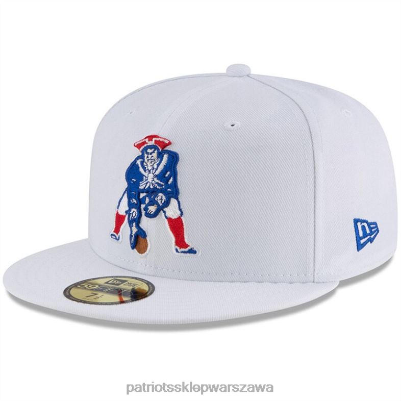 Patriots Jersey mężczyźni New Era biała czapka retro z logo omaha 59fifty dopasowana czapka Akcesoria 6RBB382