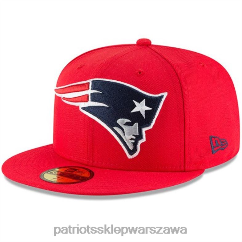 Patriots Jersey mężczyźni New Era czerwona dopasowana czapka omaha 59fifty Akcesoria 6RBB253
