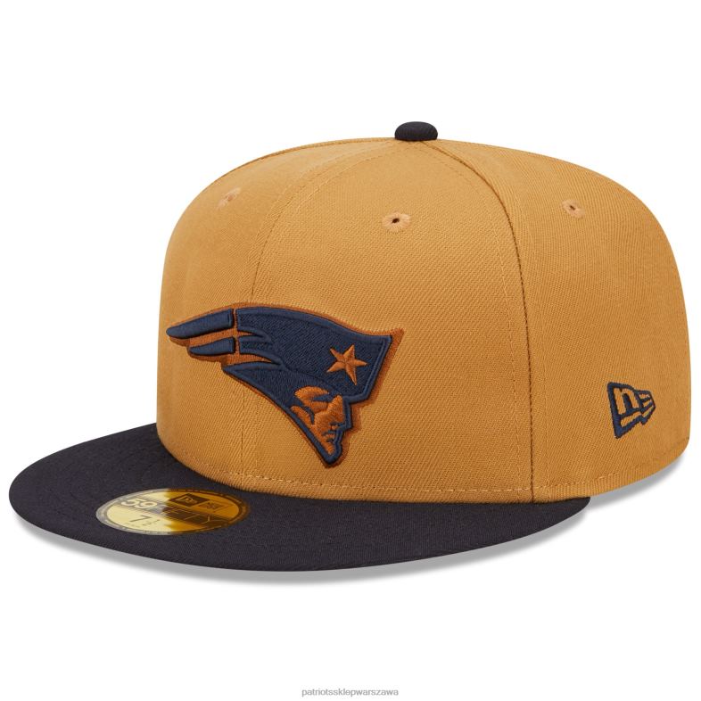 Patriots Jersey mężczyźni New Era jasnobrązowy/granatowy 1993 pro bowl wheat 59fifty dopasowana czapka Akcesoria 6RBB299