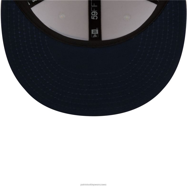 Patriots Jersey mężczyźni New Era kremowy chromowany kolor przyciemniony 59fifty dopasowana czapka Akcesoria 6RBB207