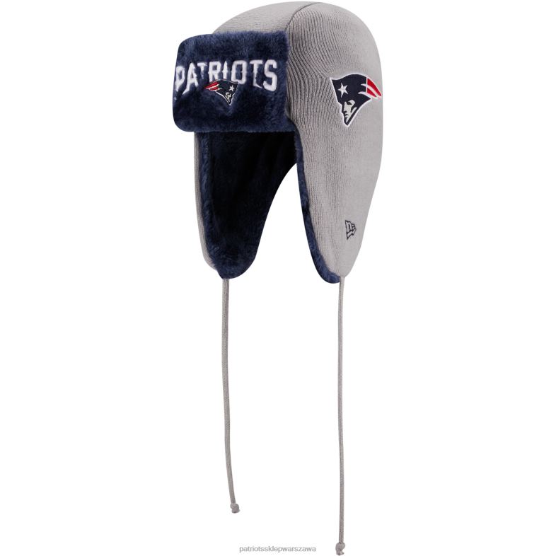 Patriots Jersey mężczyźni New Era srebrna czapka traperowa z hełmem Akcesoria 6RBB416
