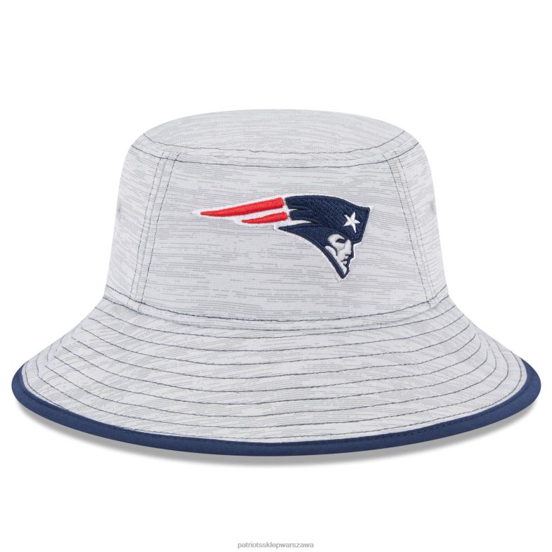 Patriots Jersey mężczyźni New Era szary kapelusz typu Bucket Akcesoria 6RBB262
