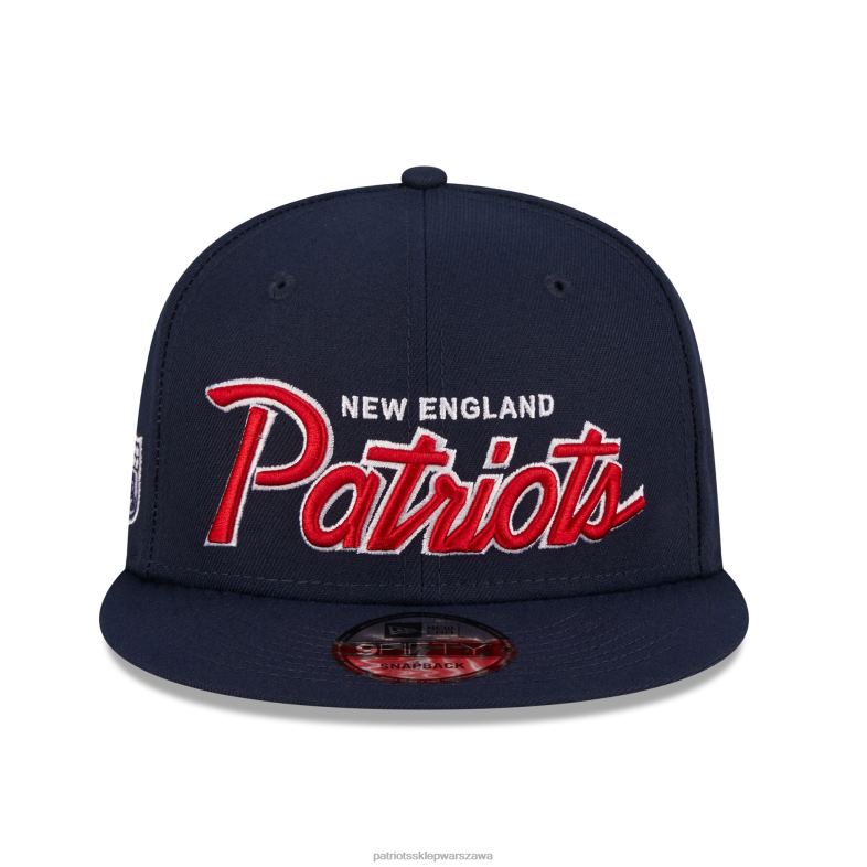 Patriots Jersey mężczyźni Nowa era Navy script 9fifty czapka z daszkiem Akcesoria 6RBB247
