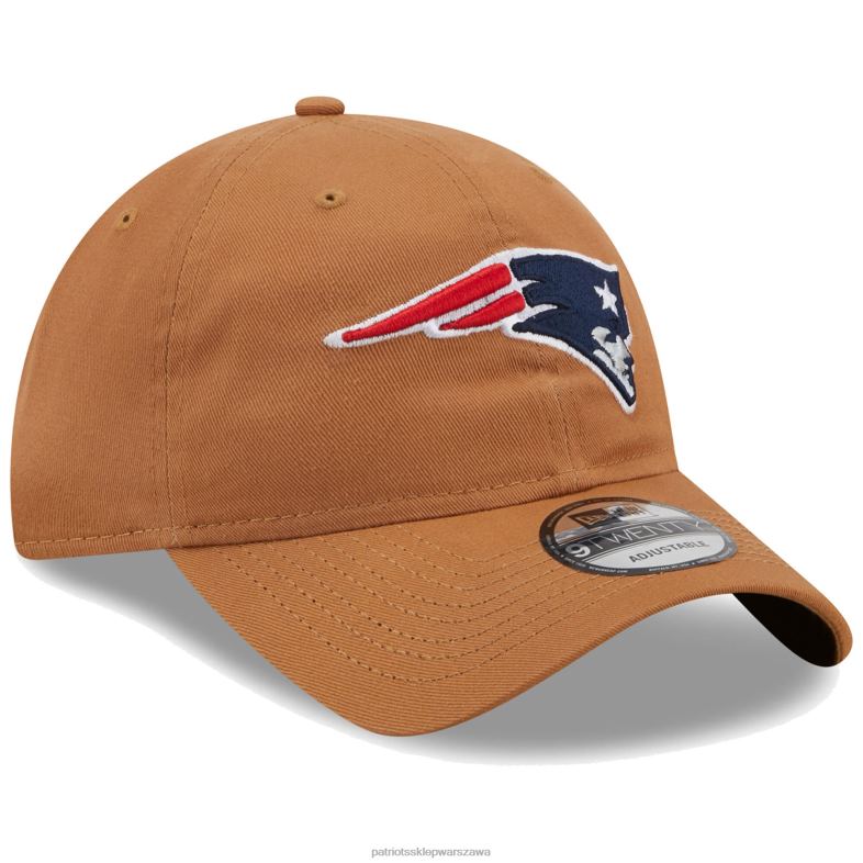 Patriots Jersey mężczyźni Nowa era brązowy rdzeń klasyczny 2.0 9twenty regulowana czapka Akcesoria 6RBB203