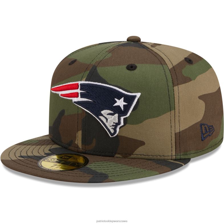 Patriots Jersey mężczyźni Nowa era camo woodland 59fifty dopasowana czapka Akcesoria 6RBB397