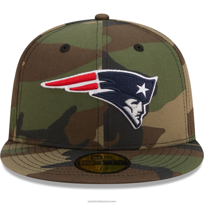 Patriots Jersey mężczyźni Nowa era camo woodland 59fifty dopasowana czapka Akcesoria 6RBB397