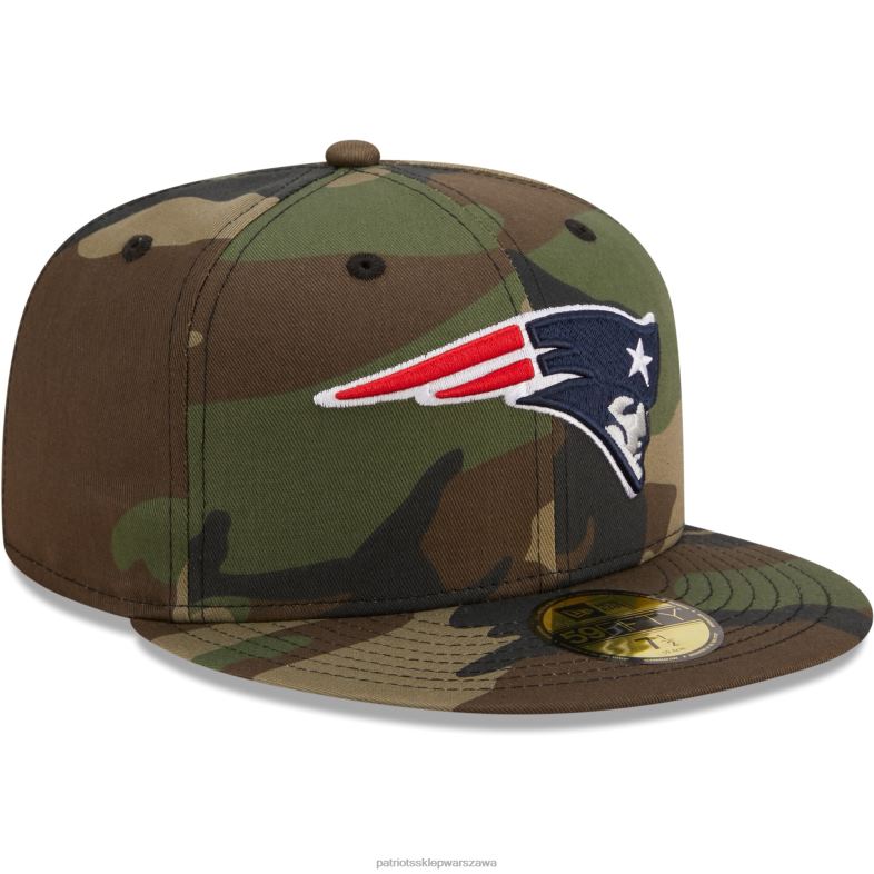 Patriots Jersey mężczyźni Nowa era camo woodland 59fifty dopasowana czapka Akcesoria 6RBB397