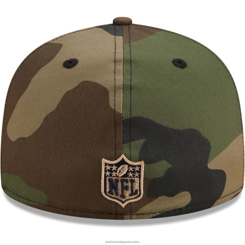 Patriots Jersey mężczyźni Nowa era camo woodland 59fifty dopasowana czapka Akcesoria 6RBB397
