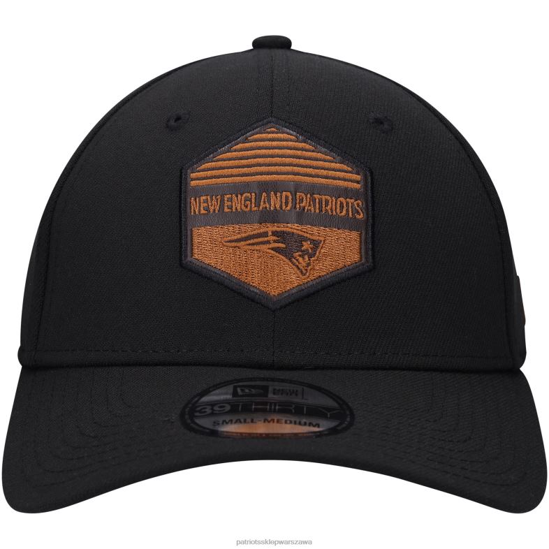 Patriots Jersey mężczyźni Nowa era czarna czapka gulch 39thirty flex Akcesoria 6RBB141