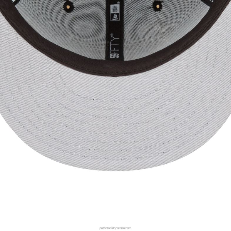 Patriots Jersey mężczyźni Nowa era czarna super bowl xxxvi z boczną naszywką 59fifty dopasowana czapka Akcesoria 6RBB181