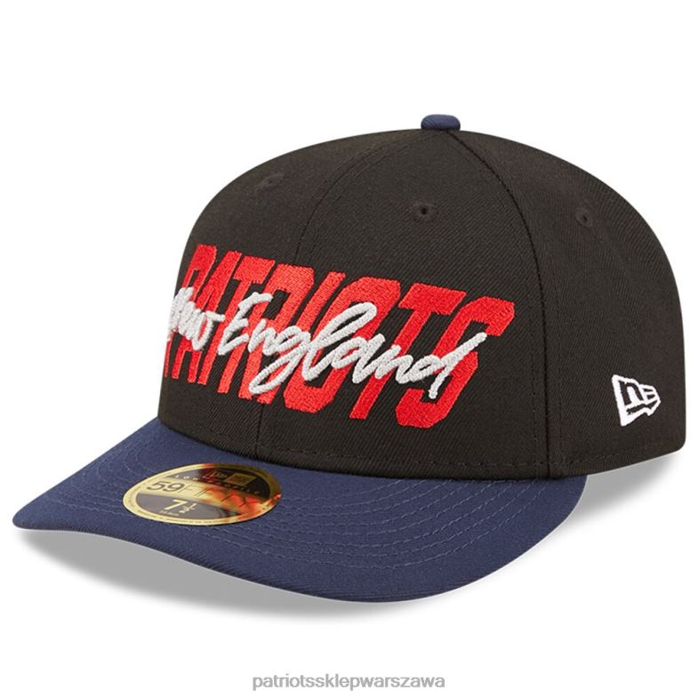 Patriots Jersey mężczyźni Nowa era czarno-granatowa 2022 nfl draft niskoprofilowa dopasowana czapka 59fifty Akcesoria 6RBB341