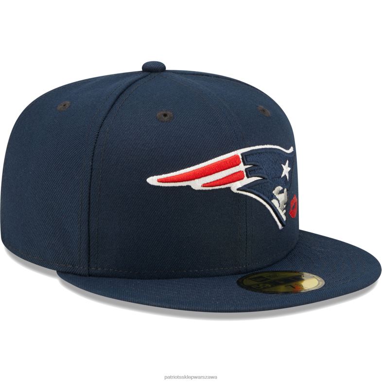 Patriots Jersey mężczyźni Nowa era granatowe usta 59fifty dopasowana czapka Akcesoria 6RBB354