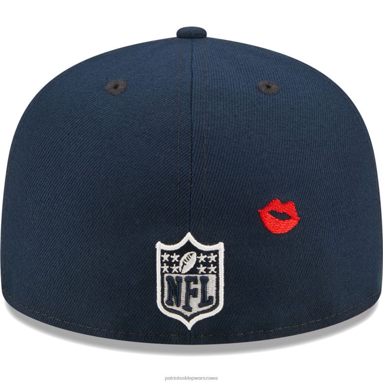 Patriots Jersey mężczyźni Nowa era granatowe usta 59fifty dopasowana czapka Akcesoria 6RBB354