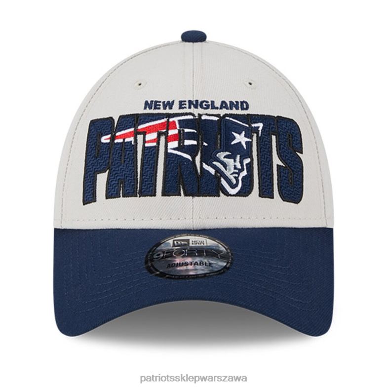 Patriots Jersey mężczyźni Nowa era kamień/granatowy 2023 nfl draft 9forty regulowana czapka Akcesoria 6RBB176