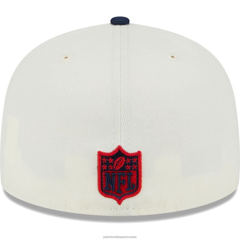 Patriots Jersey mężczyźni Nowa era kremowa czapka retro 59fifty dopasowana Akcesoria 6RBB187