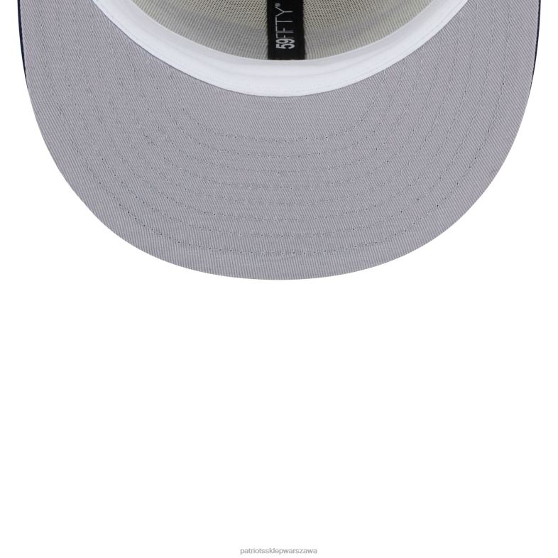 Patriots Jersey mężczyźni Nowa era kremowa czapka retro 59fifty dopasowana Akcesoria 6RBB187