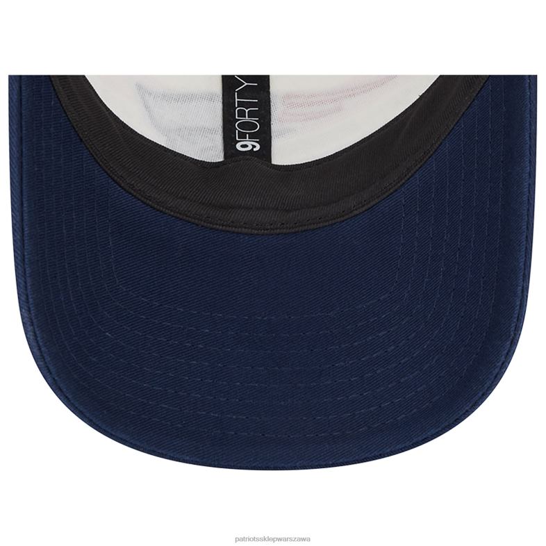 Patriots Jersey mężczyźni Nowa era kremowa/granatowa czapka z daszkiem Trucker 9forty Akcesoria 6RBB330