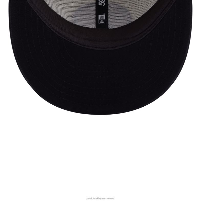 Patriots Jersey mężczyźni Nowa era kremowo-czarna 2022 Inspire Change 59fifty niskoprofilowa dopasowana czapka Akcesoria 6RBB298