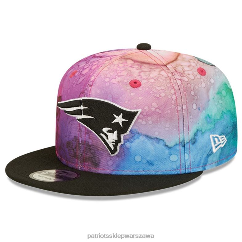 Patriots Jersey mężczyźni Nowa era różowo-czarna czapka snapback 2022 nfl kluczowa złap 9fifty Akcesoria 6RBB422