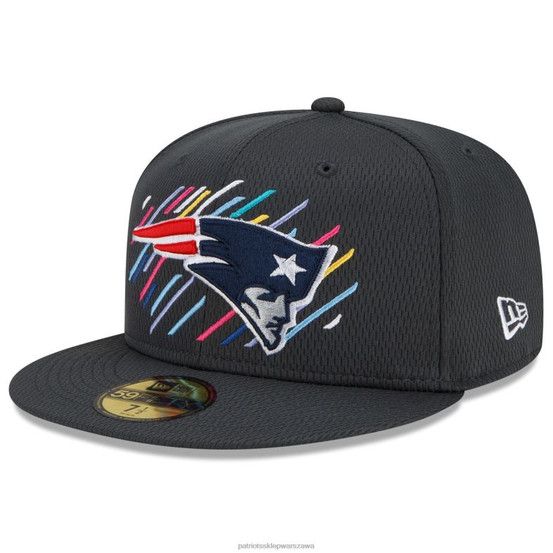 Patriots Jersey mężczyźni Nowa era węgiel drzewny 2021 nfl kluczowy zaczep 59fifty dopasowana czapka Akcesoria 6RBB282