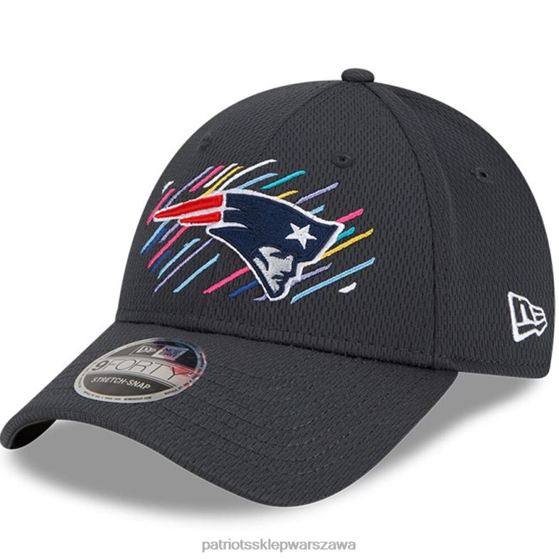 Patriots Jersey mężczyźni Nowa era węgiel drzewny 2021 nfl kluczowy zaczep 9forty regulowana czapka Akcesoria 6RBB420
