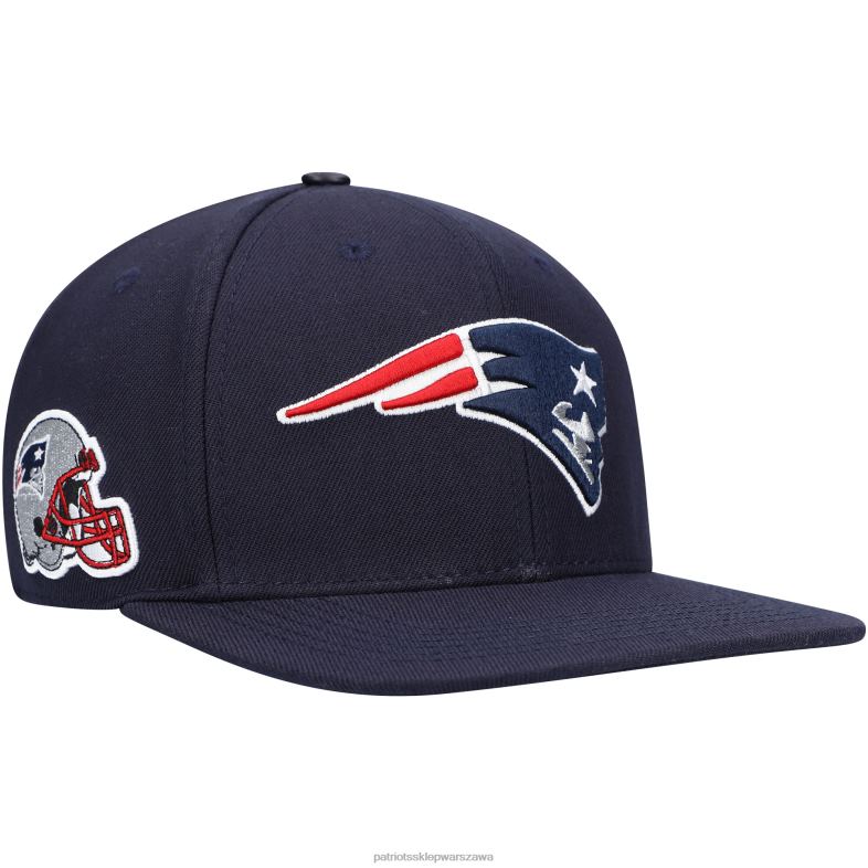 Patriots Jersey mężczyźni Pro standardowa granatowa czapka z daszkiem z logo Akcesoria 6RBB414