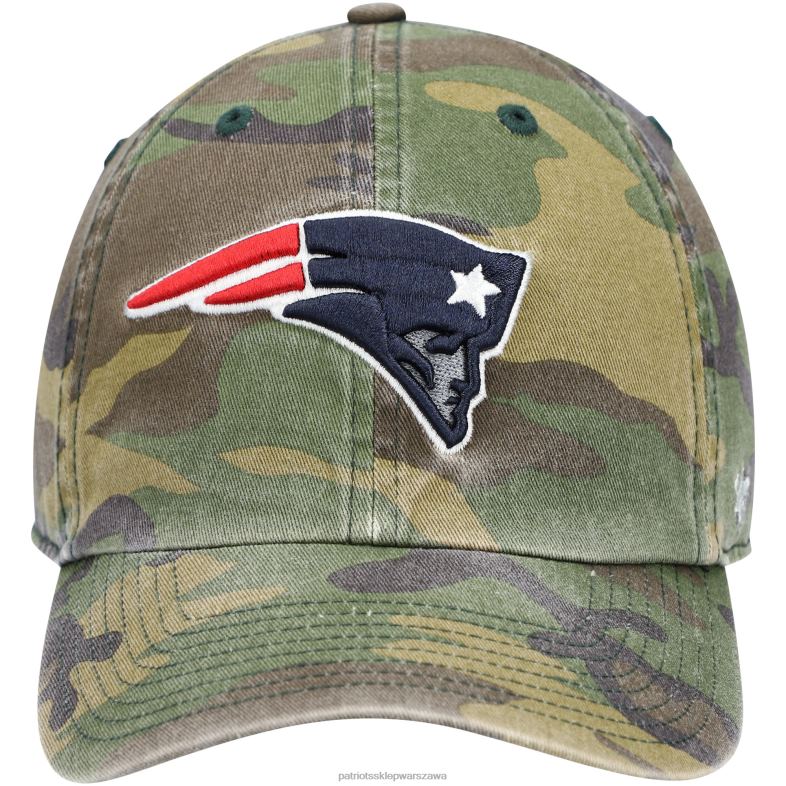 Patriots Jersey mężczyźni Regulowana czapka 47 camo woodland clean up Akcesoria 6RBB376