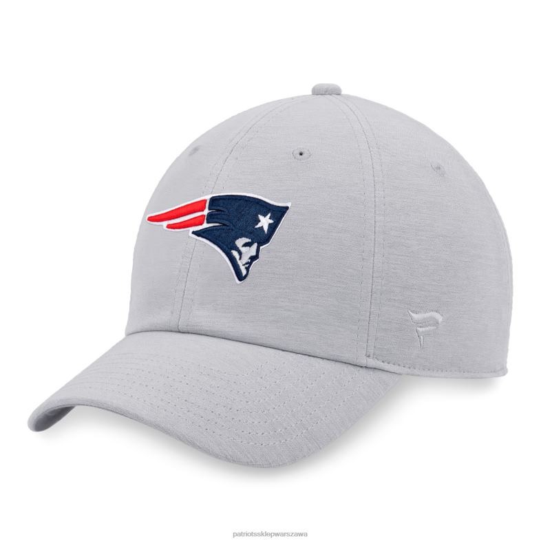 Patriots Jersey mężczyźni Regulowana czapka z logo Fanatics w kolorze szarego melanżu Akcesoria 6RBB183