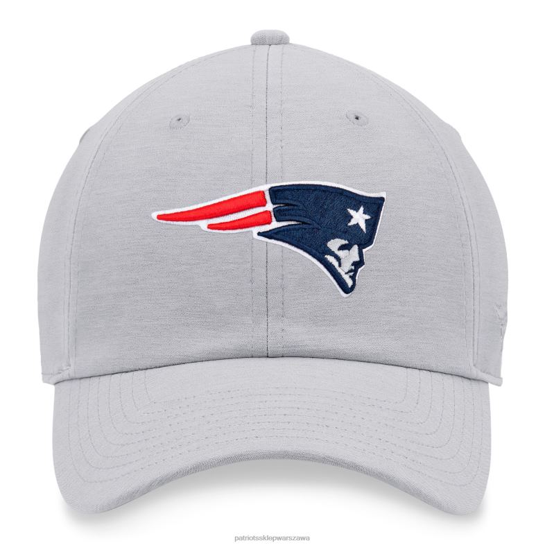 Patriots Jersey mężczyźni Regulowana czapka z logo Fanatics w kolorze szarego melanżu Akcesoria 6RBB183