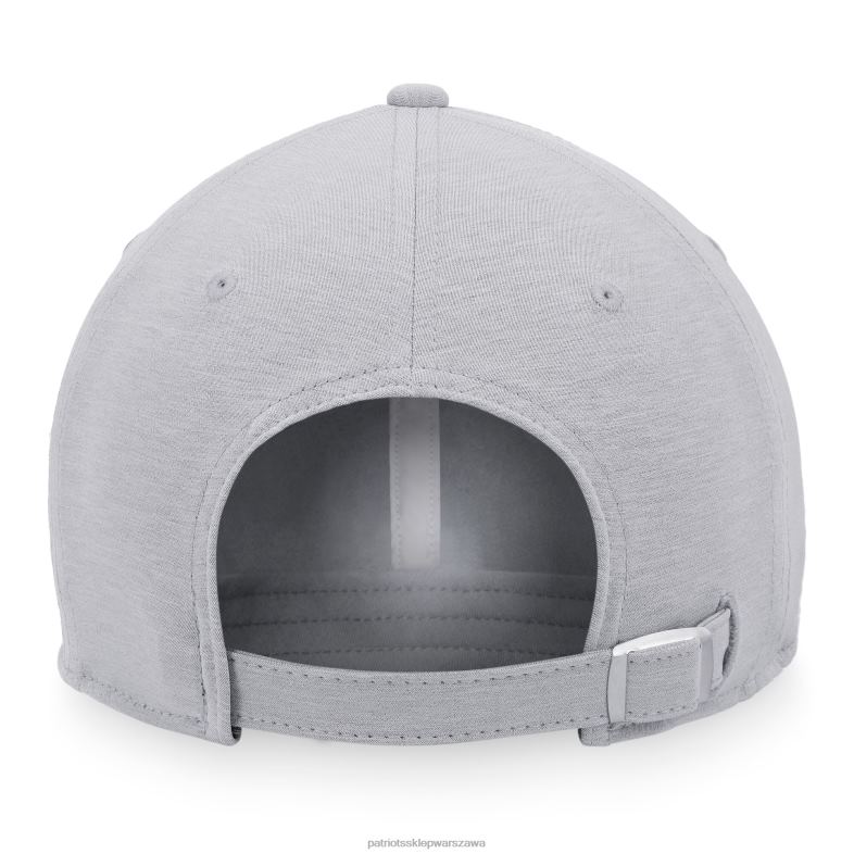 Patriots Jersey mężczyźni Regulowana czapka z logo Fanatics w kolorze szarego melanżu Akcesoria 6RBB183
