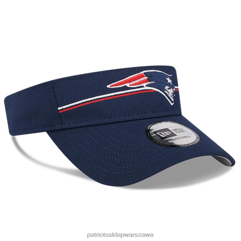 Patriots Jersey mężczyźni Regulowany wizjer obozu treningowego New Era Navy 2023 NFL Akcesoria 6RBB161