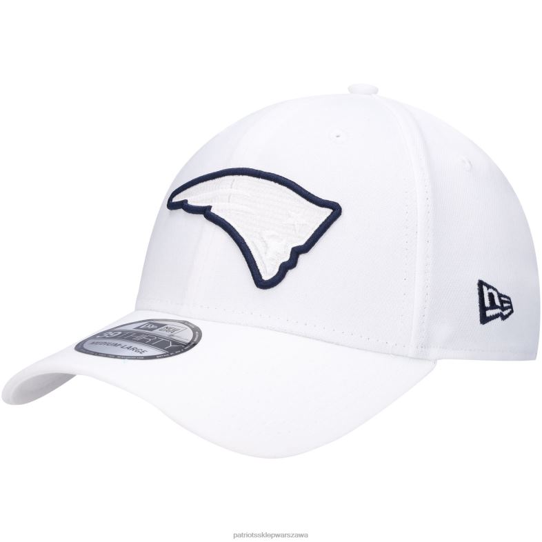 Patriots Jersey mężczyźni biała czapka New Era Team White Out 39thirty Flex Akcesoria 6RBB155