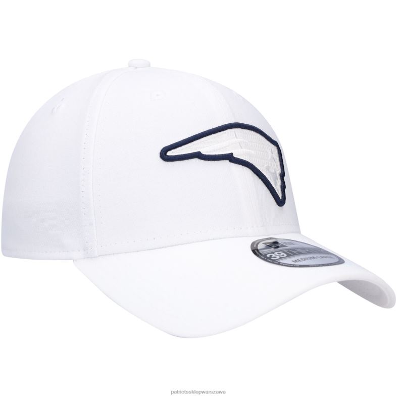Patriots Jersey mężczyźni biała czapka New Era Team White Out 39thirty Flex Akcesoria 6RBB155