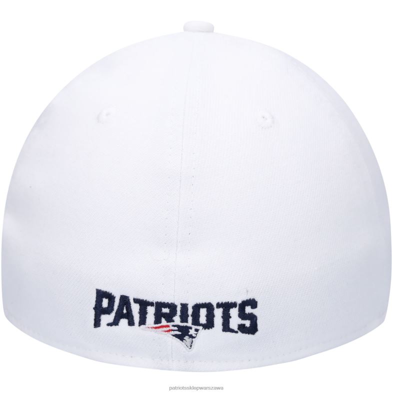 Patriots Jersey mężczyźni biała czapka New Era Team White Out 39thirty Flex Akcesoria 6RBB155