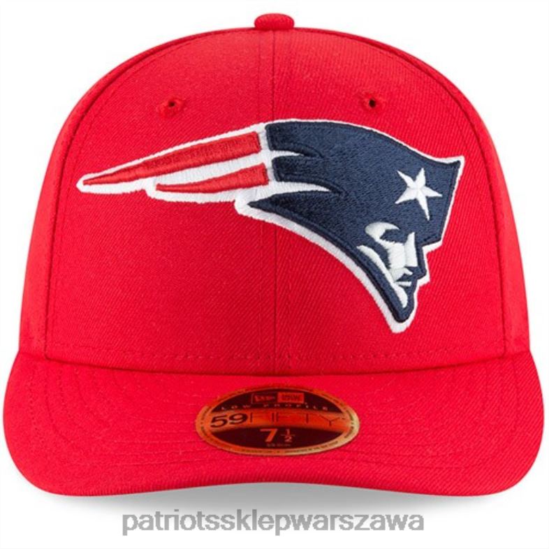 Patriots Jersey mężczyźni czapka New Era Red Omaha Low Profile 59fifty Akcesoria 6RBB261