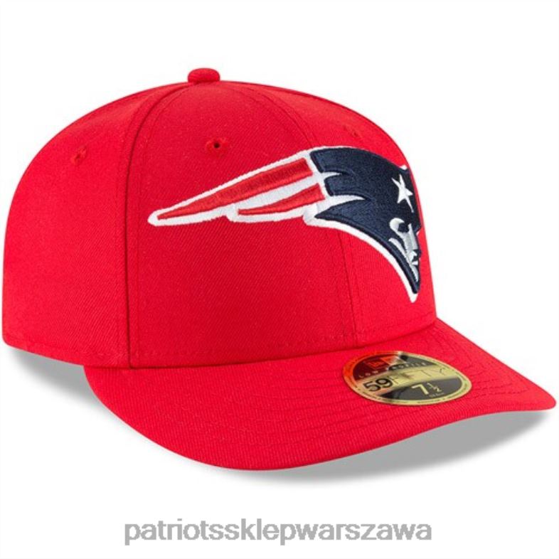 Patriots Jersey mężczyźni czapka New Era Red Omaha Low Profile 59fifty Akcesoria 6RBB261