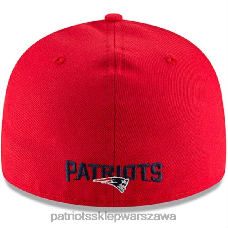 Patriots Jersey mężczyźni czapka New Era Red Omaha Low Profile 59fifty Akcesoria 6RBB261