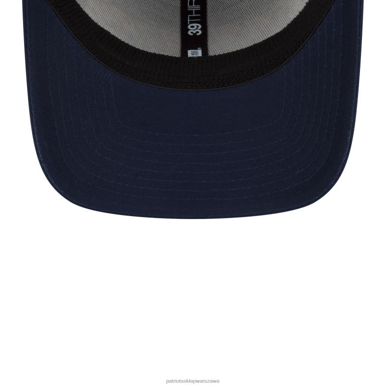Patriots Jersey mężczyźni czapka New Era czarno-granatowa 2022 nfl draft 39thirty flex Akcesoria 6RBB373