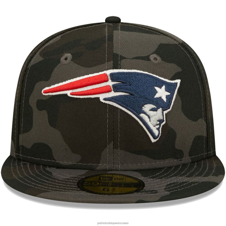 Patriots Jersey mężczyźni czapka New Era w czarnym kamuflażu 59fifty Akcesoria 6RBB244