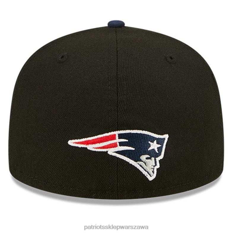 Patriots Jersey mężczyźni czapka new era czarno/granatowa 2022 nfl draft on stage 59fifty Akcesoria 6RBB318