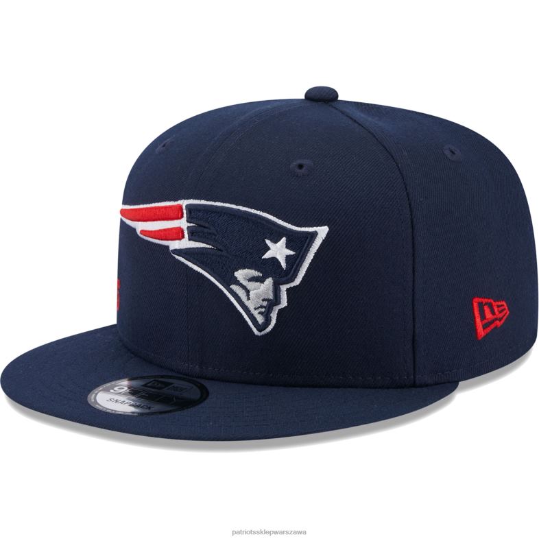 Patriots Jersey mężczyźni czapka z daszkiem New Era Navy Icon 9fifty Akcesoria 6RBB313