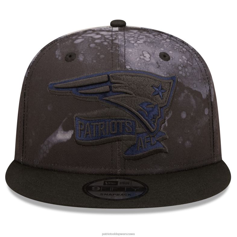 Patriots Jersey mężczyźni czapka z daszkiem new era black ink dye 2022 sideline 9fifty snapback Akcesoria 6RBB357