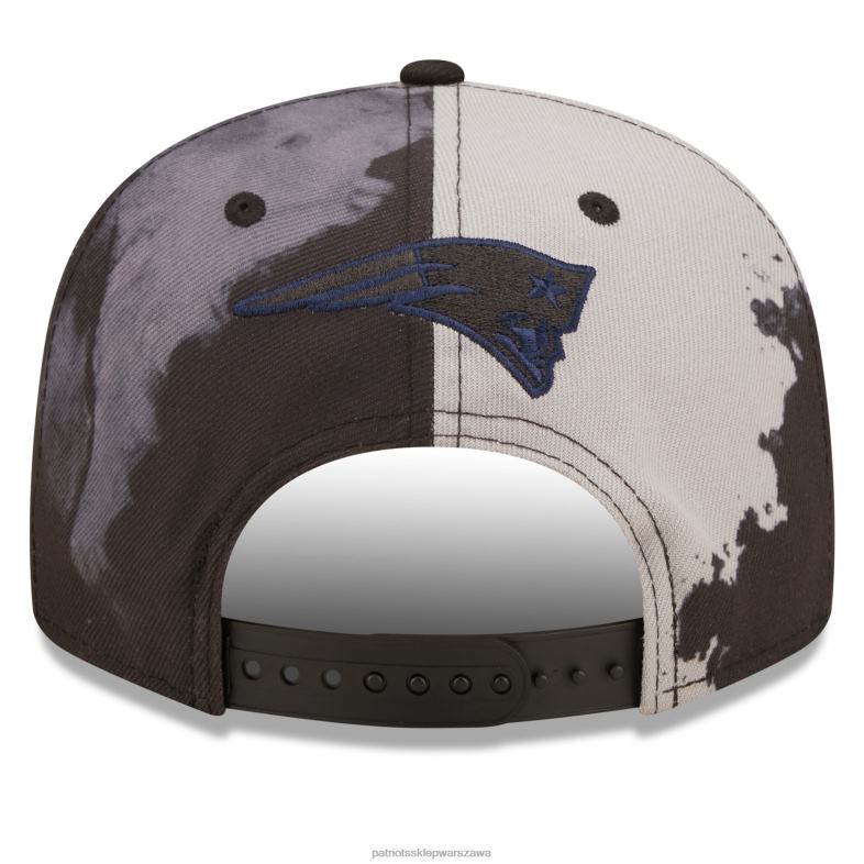 Patriots Jersey mężczyźni czapka z daszkiem new era black ink dye 2022 sideline 9fifty snapback Akcesoria 6RBB357