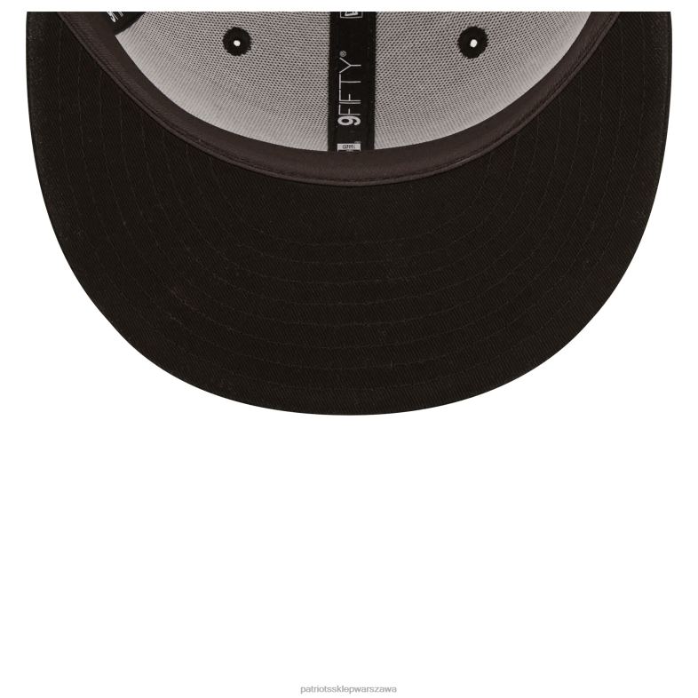 Patriots Jersey mężczyźni czapka z daszkiem new era black ink dye 2022 sideline 9fifty snapback Akcesoria 6RBB357