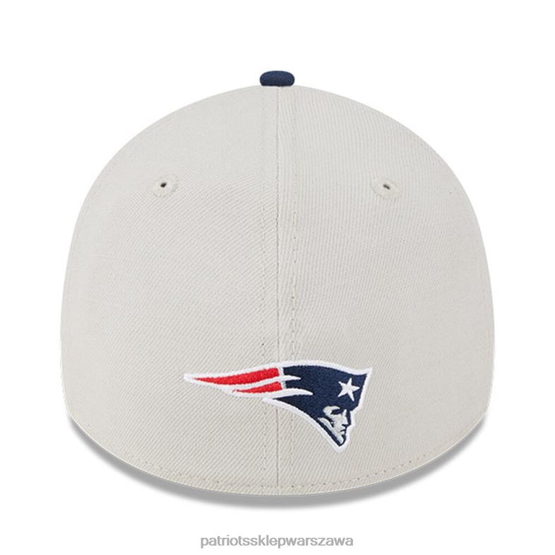 Patriots Jersey mężczyźni czapka z daszkiem new era stone/granat 2023 nfl draft 39thirty flex Akcesoria 6RBB144