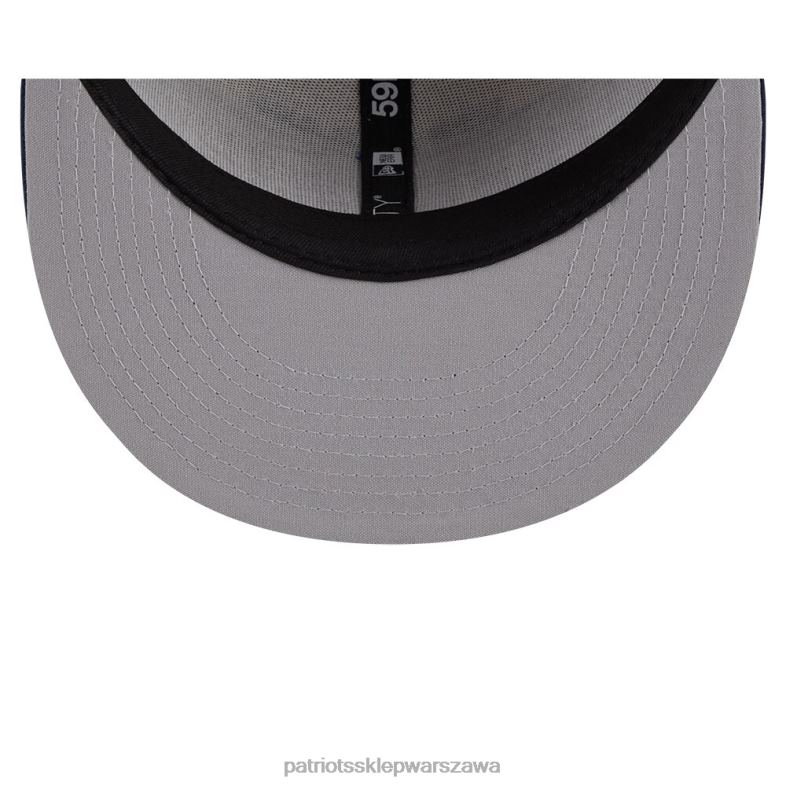 Patriots Jersey mężczyźni czapka z daszkiem new era stone/navy 2023 nfl draft on stage 59fifty Akcesoria 6RBB115