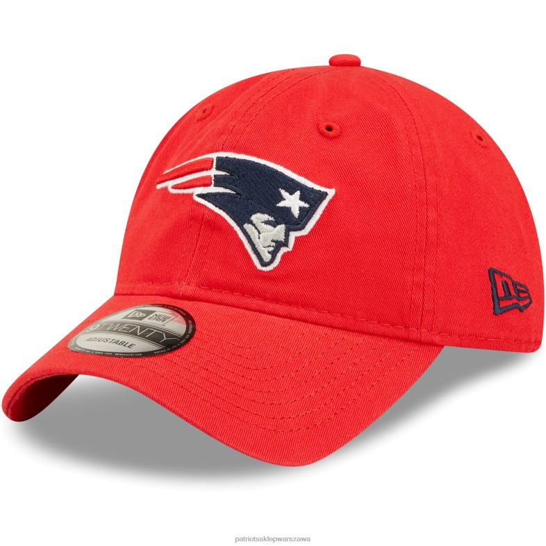 Patriots Jersey mężczyźni czerwona ikona logo nowej ery rdzeń klasyczny 2.0 9twenty regulowana czapka Akcesoria 6RBB348