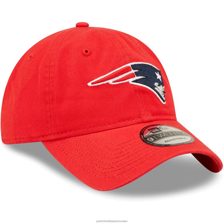 Patriots Jersey mężczyźni czerwona ikona logo nowej ery rdzeń klasyczny 2.0 9twenty regulowana czapka Akcesoria 6RBB348